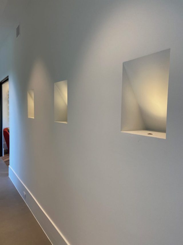 View of Low voltage lighting to elevate the interior details of your home.